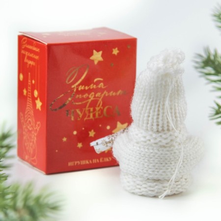 New Year's Christmas tree toy “Happy New Year!”, For New Year, 7 cm x 6 cm x 3 cm-4