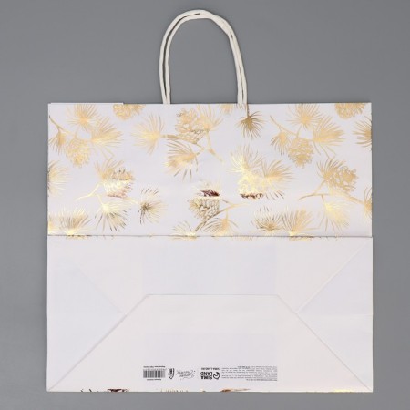 Package Gift Craft Gold, 32 x 28 x 15 cm, New Year-8