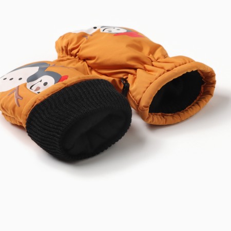 Baby mittens minku, brick color, 18 cm-2