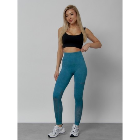 Femic fitness legins, size 42, turquoise color-18