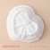 Form for baking and mousse desserts Konfinetta "Heart with a bow", 19 × 17 × 6.5 cm, white color