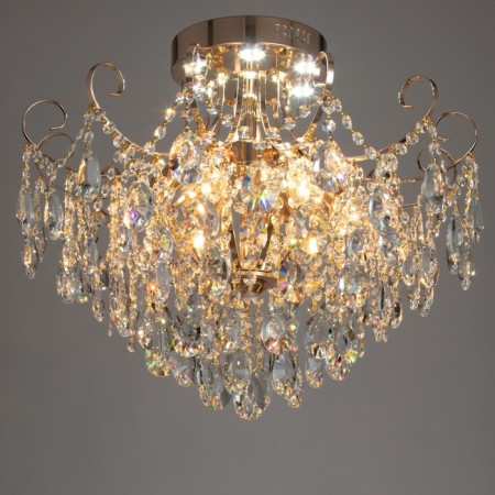 Chandelier 6x60W E27 +LED PDD Gold 56x56x47cm SVK-2