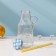 Glass bottle with a lid and a tube, 200 ml, 7.5 × 6 × 14.5 cm, color mix
