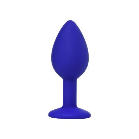 Anal plug with the Todo by Toyfa brilliant rhinestone, silicone, blue, 7 cm, d = 2.8 cm-2
