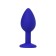Anal plug with the Todo by Toyfa brilliant rhinestone, silicone, blue, 7 cm, d = 2.8 cm