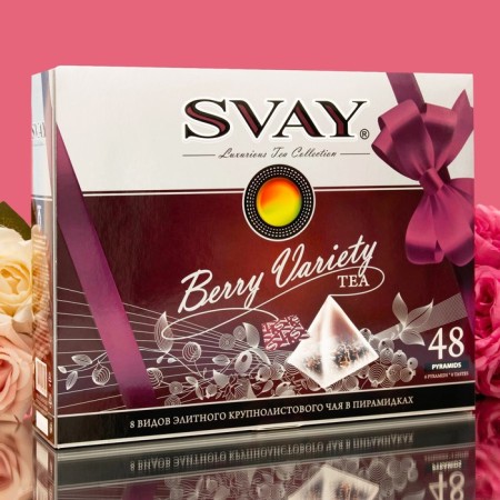 Tea Assorted Svay Berry Variety, Pyramids, 114 g