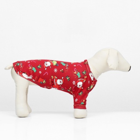 New Year's sweatshirt for animals "Gifts", Size S, Red (DS 25, OG 35 cm)-2