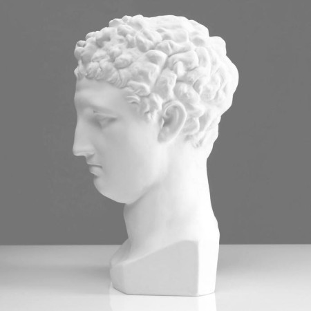 Gypsum figure Hermes head, 22 x 27 x 46 cm-2