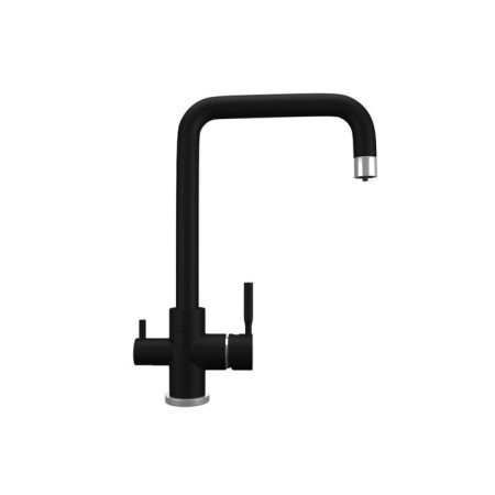 Mixer for the kitchen Ulgran Quartz UQ-019, with a tap for drinking water, color 07 coal