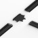 Four -sided connector for the Elektrostandard, Flat Magnetic overhead busbar, 6x26x26 mm, black color black