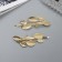 Invisibility for hair "Audrey" (set 2 pcs) leaves, 6.5 cm, gold