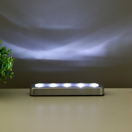 Night Pushlite "Martin" 5XLED 3AAA chrome 4.5x2.5x17cm Risalux-5