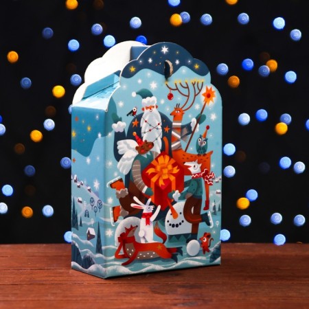Gift box "Fantasy" in green 16 x 7.5 x 26 cm