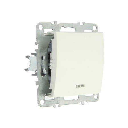 The 1-clavy switch with an indicator (mechanism), Stekker series Erna, PSW10-9101-01, White-1