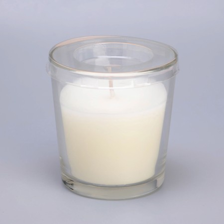 Candle in a smooth glass flavored "French vanilla", 8.5 cm-3