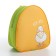 Baby backpack for the girl "Duck", 23x20.5 cm, lightning department, green color