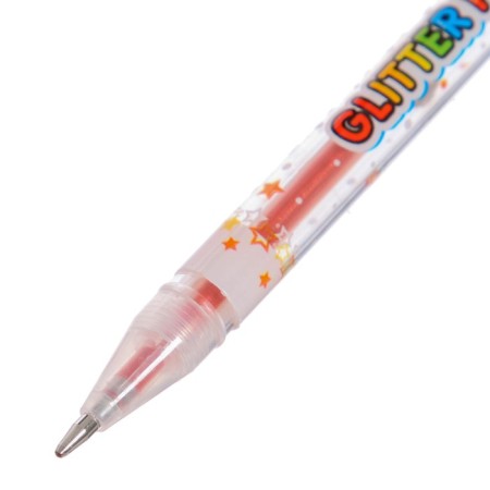 A set of gel pens, 10 colors, metallic, a body with a pattern, in a blister on a button-5