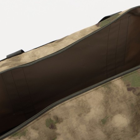 Road bag on lightning, 3 outer pockets, long belt, camouflage color/green-2