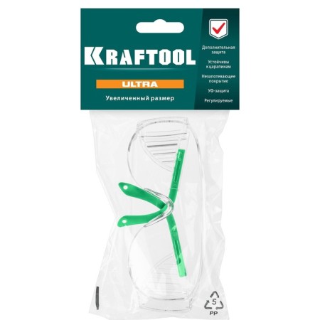 Protective glasses Kraftool Ultra 110461, open -type, anti -recovery coating-1
