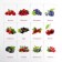 Training cards according to the method of Glen Doman "Berries", 12 cards, A6, in the box
