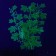 Silicone aquarium plant, glowing in the dark, 6.5 x 18 cm, green