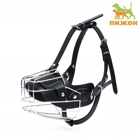 Mercorizer Metal No. 4 with a tripartite strap, pressed skin, black