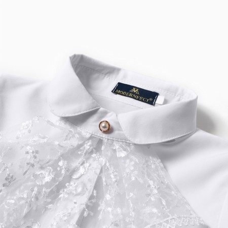 Blouse for girls, white color, height 128 cm-1