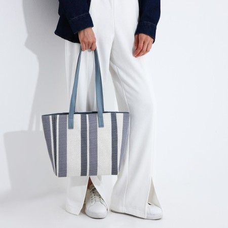 Zipper bag with lightning, blue/white color-4