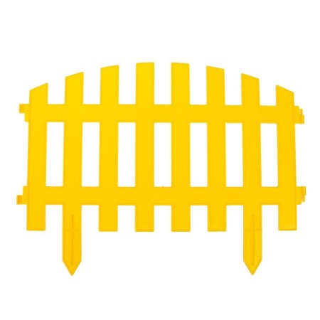 Decorative fence, 35 × 210 cm, 5 sections, plastic, yellow, ressans, Greengo-7