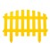 Decorative fence, 35 × 210 cm, 5 sections, plastic, yellow, ressans, Greengo
