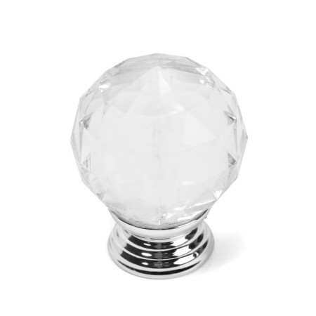 Handle button Cappio PK114, D = 30 mm, plastic, color chromium-1