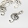 Decor Metal for creativity "Large violin key" silver 3.3x1.5 cm