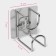 Universal holder on Velcro, 7 × 6 × 7 cm, chromium color