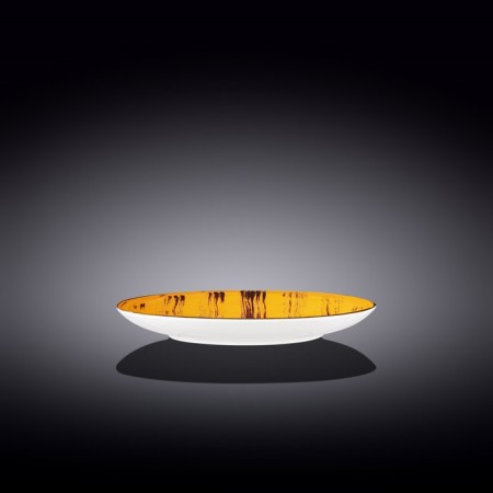Round plate Wilmax England Scratch, D = 20.5 cm, yellow color-1