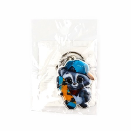 Raccoon key a keychain, 3.8 x 10 cm-2