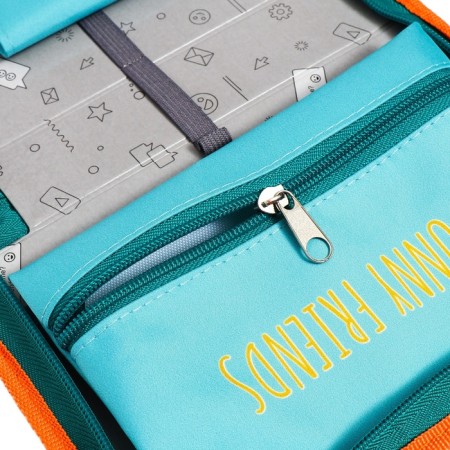 Penal 1 section 140 x 210 x 40 mm, folding pocket and cosmetic bag, fabric, calligrata topontent "doggie"-6