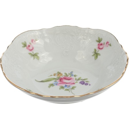 Round bernadotte salad, decor "Meissen bouquet", 16 cm-1