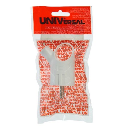 Electric fork Universal A112, with salary, corner, with ear, 16 A, 250 V, euros, white-2