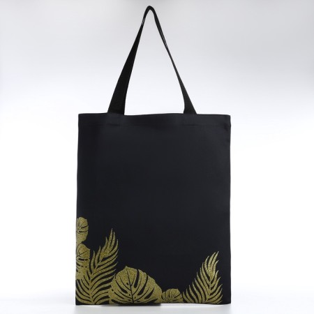Bag Scheper "Tropics", 35x0.5x40, print with sparkles, without lining, black-3