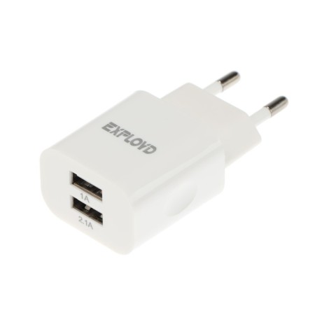 EXPLOYD EX-Z-467, 2 USB, 3.1 A, Lightning cable, 1 m, white-3