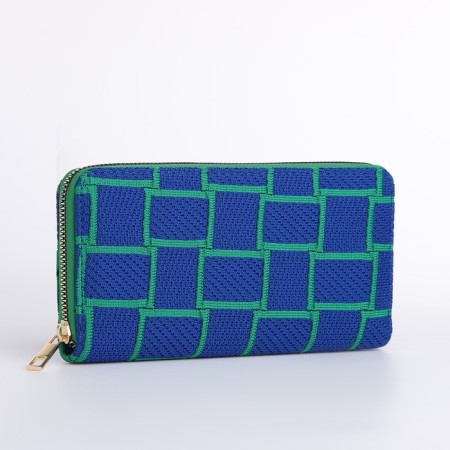Women's wallet with lightning, blue color