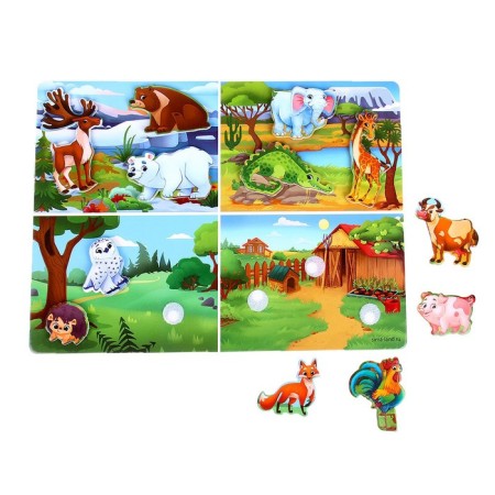 Velcro toy "Who lives where?"-2