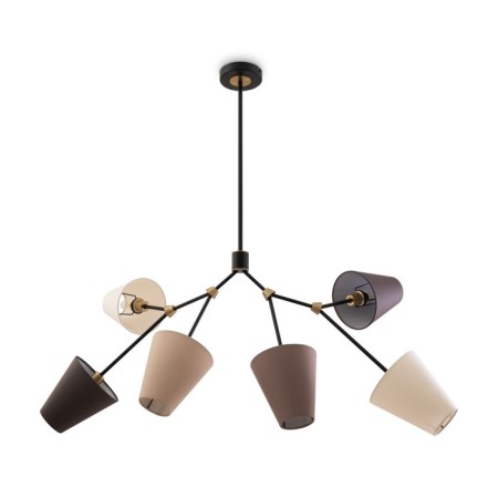 Freya FR5370CL-06B Hats, 375x290x980 mm ceiling lamp, E14, 6x40W, Black Color Black-2