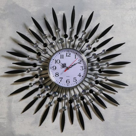 Wall clock, series: openwork, "rays-pim", smooth move, d-50 cm, dial 14.5 cm