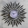 Wall clock, series: openwork, "rays-pim", smooth move, d-50 cm, dial 14.5 cm