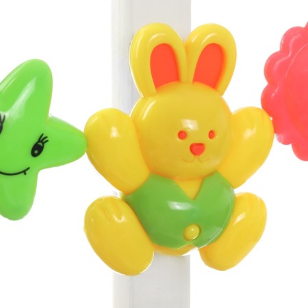 Stretching to a stroller/crib "Bunny", 3 toys, crumb me-9