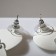 Earrings Metal "Lady" circles, duo, white color