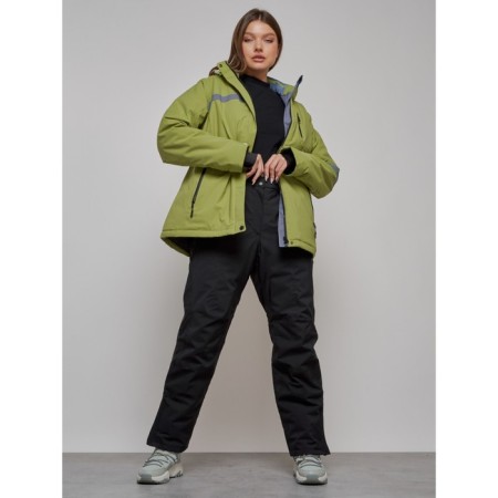 Ski suit female, size 54, khaki color-7