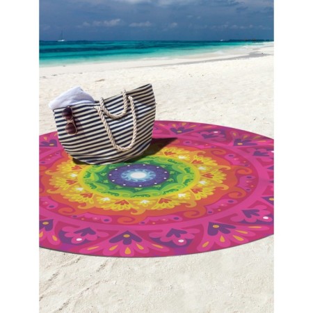 Pareo and beach rug "Chakr colors", d = 150 cm-2