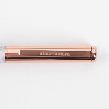 Pen "The most beloved teacher", accessories pink gold, metal, blue paste, 1.0 mm-5
